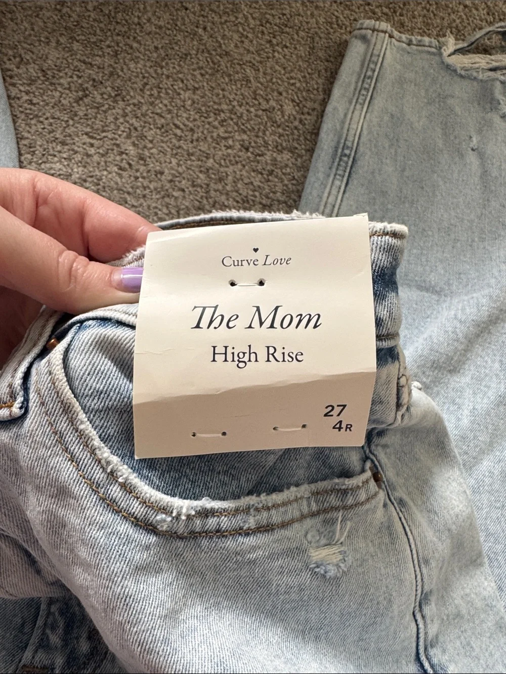 Abercrombie high rise mom Jean curve love
